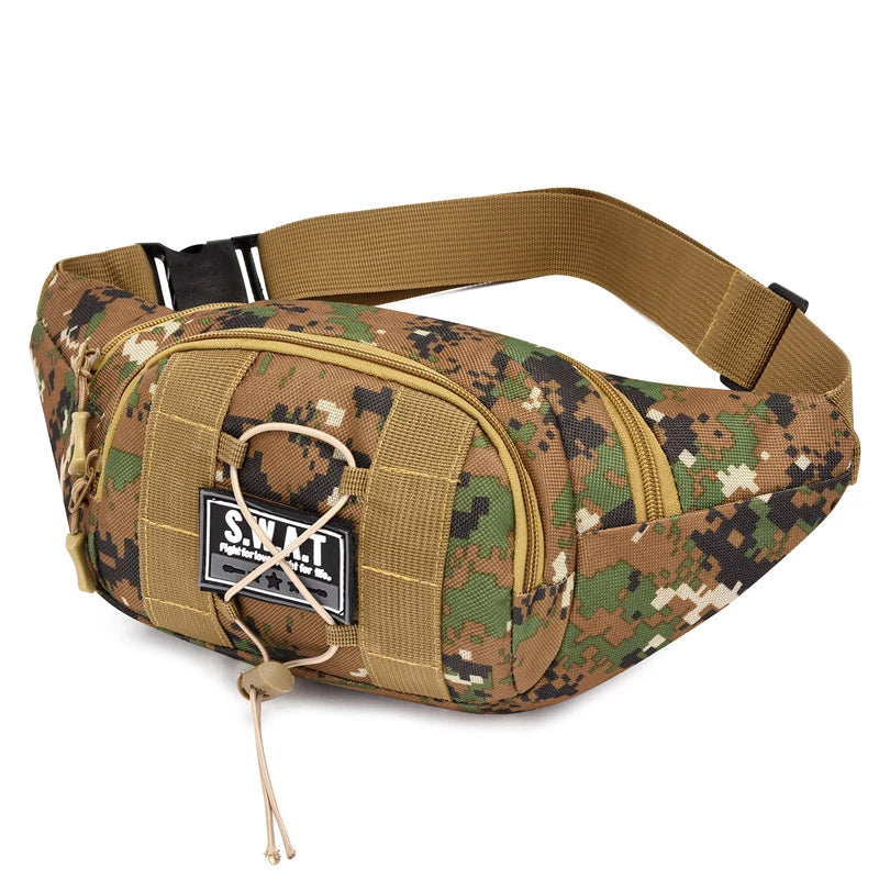 Custom Crossbody Sports Waist Bag Trainer Waterproof Shoulder Bag Fanny Pack Men Leisure Tactical Camouflage Waist Bags