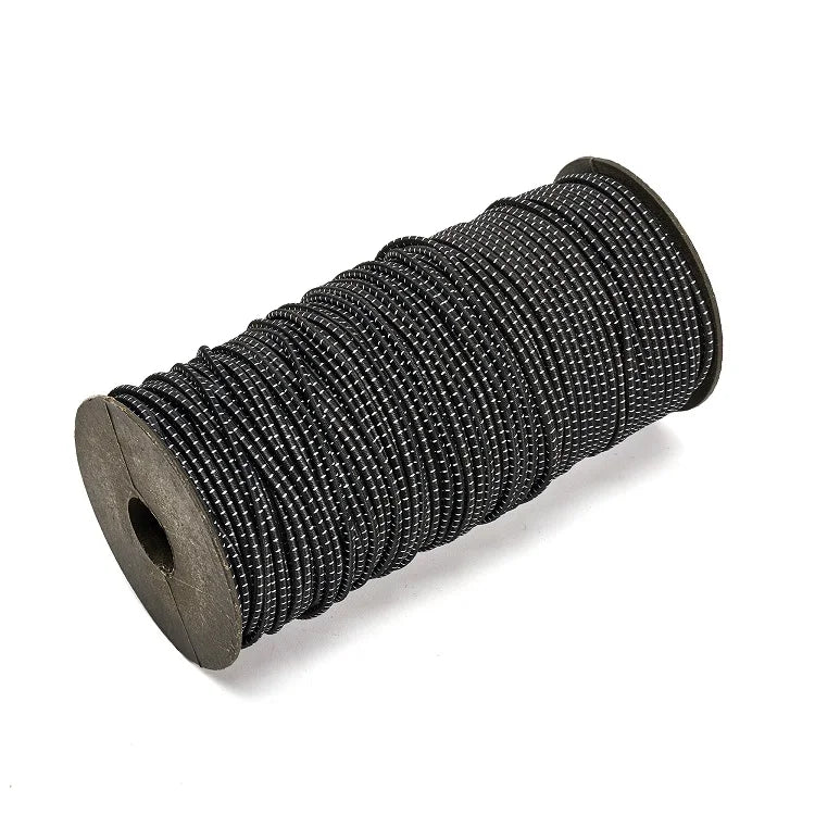 Factory Wholesale Reflective Braided Bungee Cord in 3mm 4mm 5mm Sizes Waterproof Nylon and Latex for Shoes Bags Garments