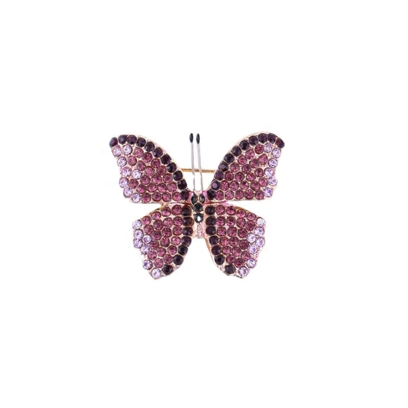 New Creative butterfly Brooch Cartoon Cute Animal Bag Pin Insect Corsage Female Anti-glare Silk Scarf Buckle