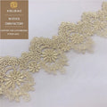 Embroidery Lace Mesh Clothing Accessories Gold Dress Home Decor Soft Handmade DIY Beaded Accessory Stock