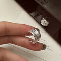 Fashion Vintage 925 Sterling Silver Multi-layer Cross Chunky Stud Earrings for Women Gifts Jewelry