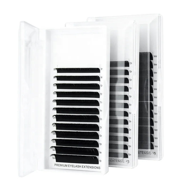 Wholesale Professional Ellipse Flat Lashes Double Tip Split Korean Eyelash Extensions