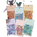 20Pcs Ice Crystal Shell Light Butterfly Stickers Crystal Pink Butterfly Series Journal Decorative Source Material Into 6 Models