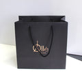 Free Design Custom Logo Matt Black Recyclable Paper Bags for Shoes & Clothing Packaging with Hand Length Handle and Box