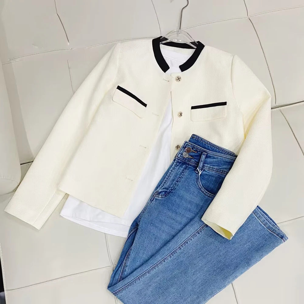 Wholesale 2025 Spring Autumn Ladies Blazer Office Fashion Design Women Suit Jacket