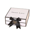 Spot Clamshell Exquisite Bow Gift Box White Cosmetic Packaging Box with Hand Gift Bag