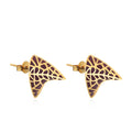 Shark Teeth Stud Earrings Drak Red Enamel Color Earrings for Women Wholesale Trendy Earrings Jewelry Oorbellen