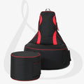 Modern Gamer Bean Bag Chair Large XXL Size Indoor/Outdoor Pouf with Fabric Upholstery Chill Beanbag Covers for Living Room Sofas