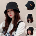 2023 Wholesale Summer Travel Large Brim Women Fashion Custom Leather logo Cotton Bucket Fisherman Hat
