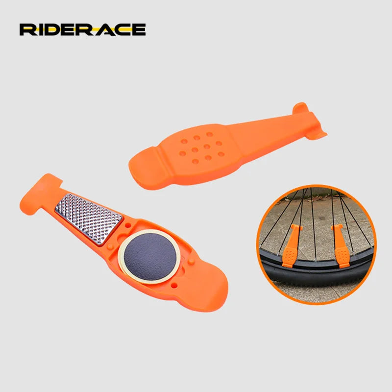 RIDERACE Bicycle Tire Repair Tools Portable Tyre Patch Levers Pry Bar With Sanding Tool Convenient MTB Road Bike Repair Tool Kit