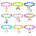 Colorful unicorn Bracelet Girl Animal Bracelet Teen Party Pendant Beaded Bracelet for Girls