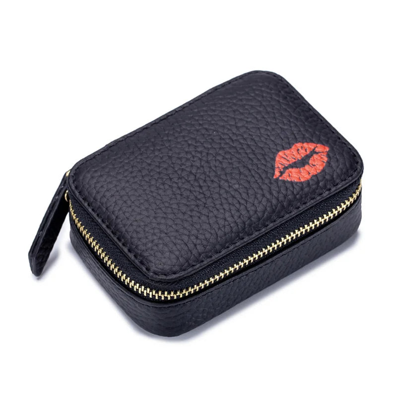 2025 New Arrival Lipstick Bag Mini Portable Makeup Bag Genuine Leather Cosmetic Bags