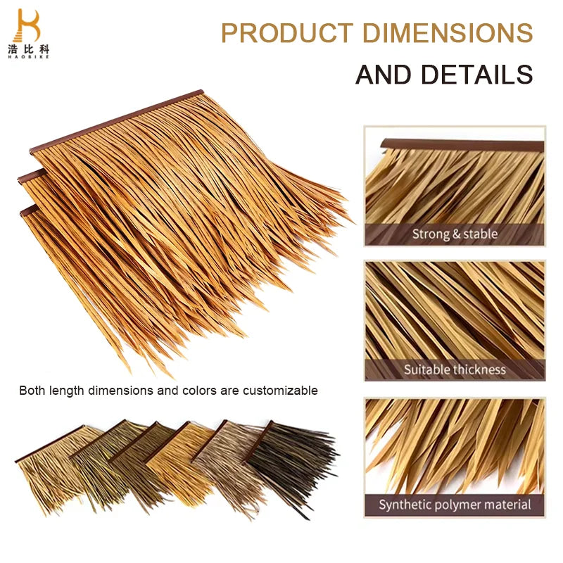 Free Tools Wholesale Eaves Thatch Plastic Synthetic Roofing Thatch
