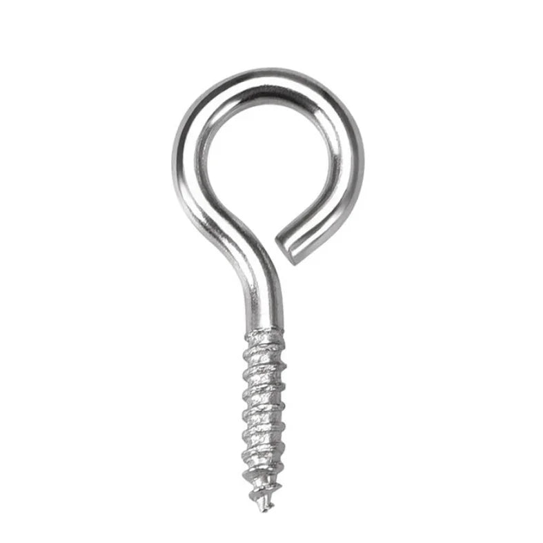 Self Tapping 304 Stainless Steel Open Eye Lag Hook Type Screw