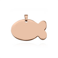 Double Sides Stainless Steel Material Engraved Small Fish Dog Tags Pet Tag