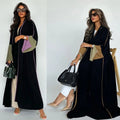 MQ139 Islamic Clothing Cardigan Women Modest Abaya Robe Dubai 2024 Patchwork Big Sleeve Eid Turkey Abaya Women Muslim Dress