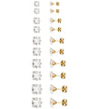 Gold Plated Stud Earrings Crystal Zircon Trendy Stainless Steel Earrings 2-8mm Square Flash Diamond Stud Earring for Girl
