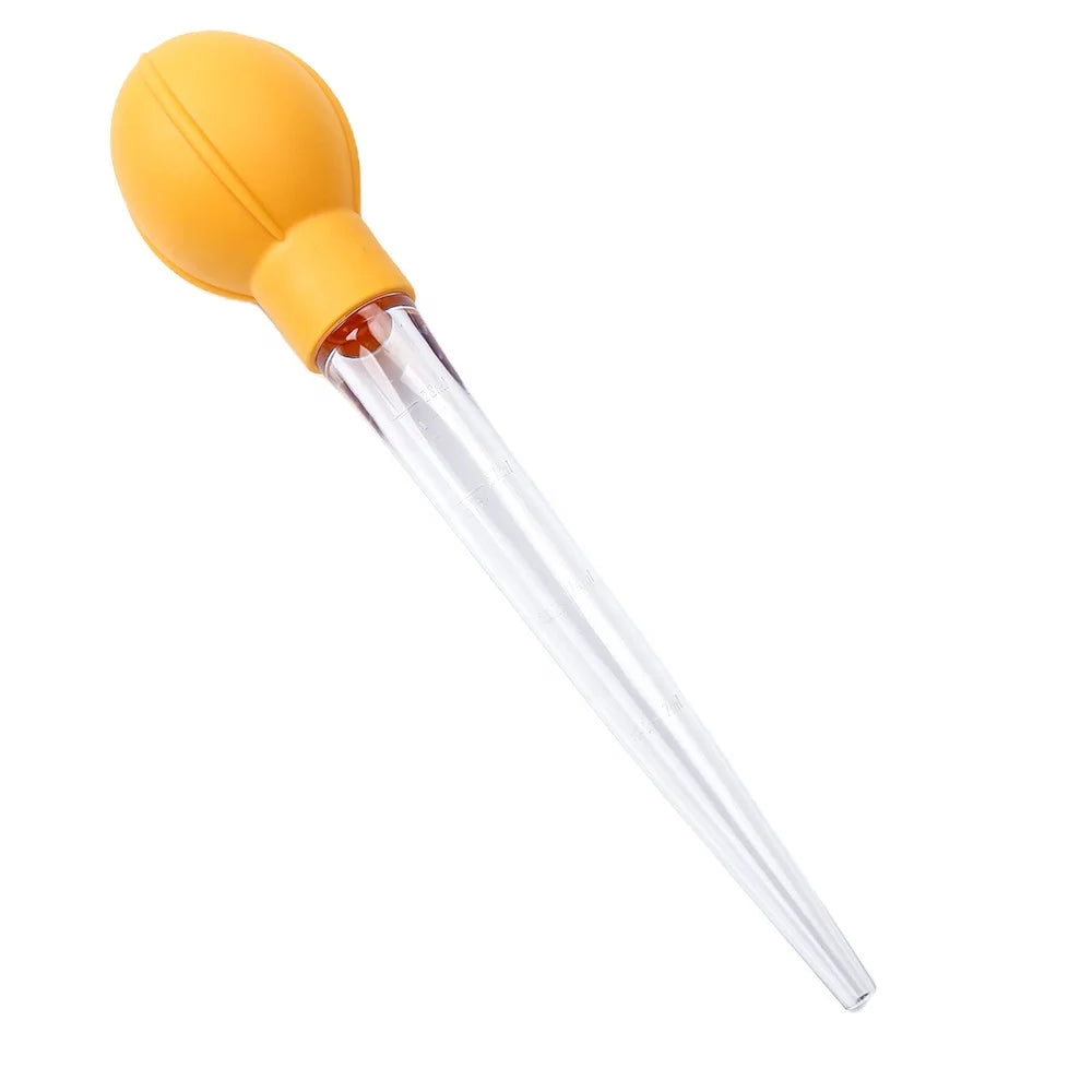 Turkey Baster Chicken Poultry Meat BBQ Baster Syringe Tube Pump Pipe Type  for Cooking and Roasting Heat Resistant