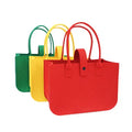 Custom Logo Eco-friendly Casual Large Capacity Wool Felt Tote Bag Kids Multi-color Handbags Shopping Bag