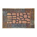 Custom Nordic Design Anti-Skid Flock Rubber Door Mat Modern Washable and Cushioned for Outdoor Entrance Novelty Pattern