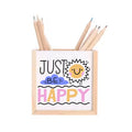 Sublimation Blanks Customized Wooden Desktop Pencil Pen Holder Container for Student's Gift