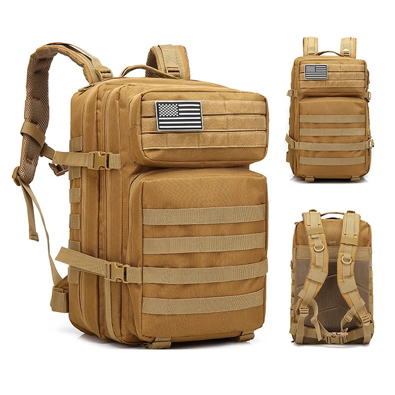 45L Rucksacks Hiking Trekking Hunting Travel Outdoor Sport GYM Tactical Backpack