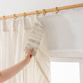 DaiRui American Farmhouse Ombre Gradient Linen Semi-Blackout Curtains Grommet Top Privacy Drapes for Bedroom Living Room