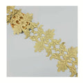 Competitive Price Hijab Gold Guipure Indian Embroidery Lace Trim African Lace Fabric for Women's Skirt Wedding Dresses BJDB89