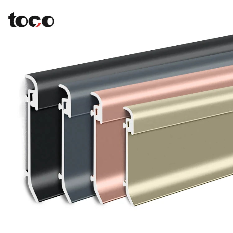 TOCO Easy Install LED Skirting Board Illuminated Aluminium Profile Strip Lighting Channel Trim Durable Aluminum Alloy Material