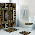Custom Polyester Bathroom Shower Curtain Set New Design 3D 4 Piece Shower Curtain/