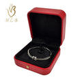 Factory Custom Jewelry Bracelet Box Packaging Pu Leather Jade Bangle Box Packaging