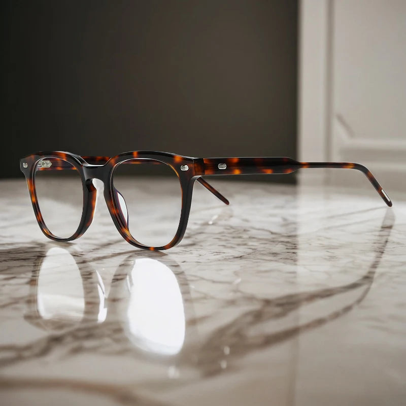 2024 Luxury Blue Light Blocking Optical Eyeglass Frames Solid Color Acetate Wholesale Stock