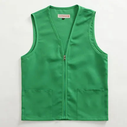 Work Clothes Vest Custom Embroidery logo Hotel Catering Staff Cashier Vest Supermarket Convenience Store Work Clothes Vest