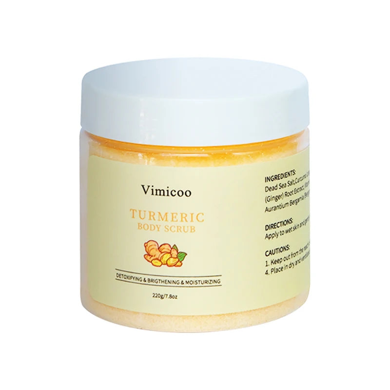Wholesale Turmeric Body Scrub Sea Salt Vitamin C Exfoliating Pigment Corrective Organic All Skin Types Skin Care Body Exfoliator
