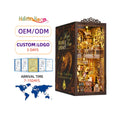 Hamaileon SL06 Wonder Library Book Nook 3D Wooden Puzzle DIY Kit Cherry Blossom Theme Perfect Gift For Adults And