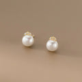 Fashion Jewelry Earring 925 Sterling Silver Pearl Diamond Earrings 18k Gold Plated Stud Earrings Women