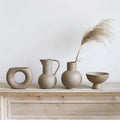 Modern Simple Japandi Design Handmade Plain Burning Ceramic Vase Small Size for Home Decor Tabletop Display Daily Use
