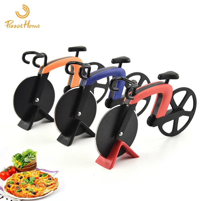 Bicycle Pizza Cutter Sports Car Pizza Roller Cutter Stainless Steel Pizza Cutting Wheel