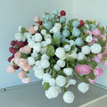 YOPIN-1140 Loose Artificial Peonies Peach Ranunculus Silk Peony Flowers Bouquet