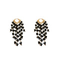 Europe and the United States Fashion Black Crystal Fringe Earrings Temperament New Earrings Wholesale
