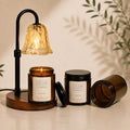 High-end Empty 100ml 250ml Candle Jars Amber Glass Jars with Silver Golden Black Aluminum Lids
