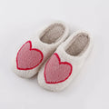 New Home's Big Love Warm Winter Cotton Slippers for Men Women Thick Non-Slip Shoes with TPR Outsole Plush Insole Soft Cute MegaBDM