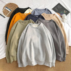 OEM ODM Solid Color Terry Fabric Plain Dyed Autumn Heavyweight Unisex Sweatshirt Hoodies Polyester/Cotton Custom Logo Design