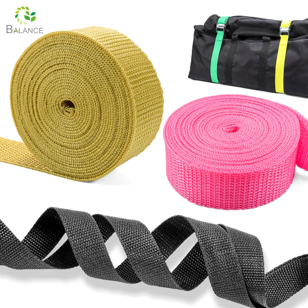 Custom High Quality Flat PP Fabric Polyester Thick Black Webbing Roll for Garment & Processing Accessories
