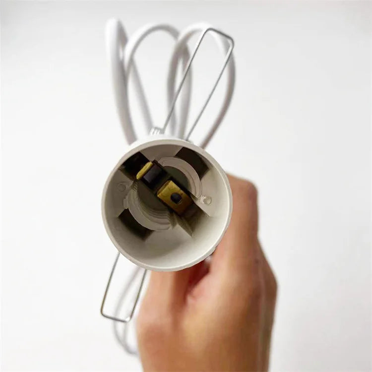 Black/White 1/1.2/1.8/2M Power Cord Dimmer / Button Switch Lamp Base Himalayan Salt Lamp Electric Power Wire US/EU/UK/AU Plug