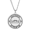 The Sigil Seven Olympian Spirits PHALEG ARATHRON BETHOR OPHIEL OCH HAGITH PHUL Amulet Laser Cut Stainless Steel Pendant Necklace