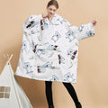 China Factory ultra Plush Oversized Blanket Hoodie Adult Women Oversized Wearable Blanket Sherpa Fleece Hoodie Blanket Adults