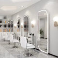 Barber Station Single Styling Station Wall Mount Mirror Led Hair Salon for Beauty Salon