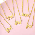 Fashion Stainless Steel Butterfly Initial Necklace Statement Gold Silver Heart Letter Butterfly Stitching Necklace for Women