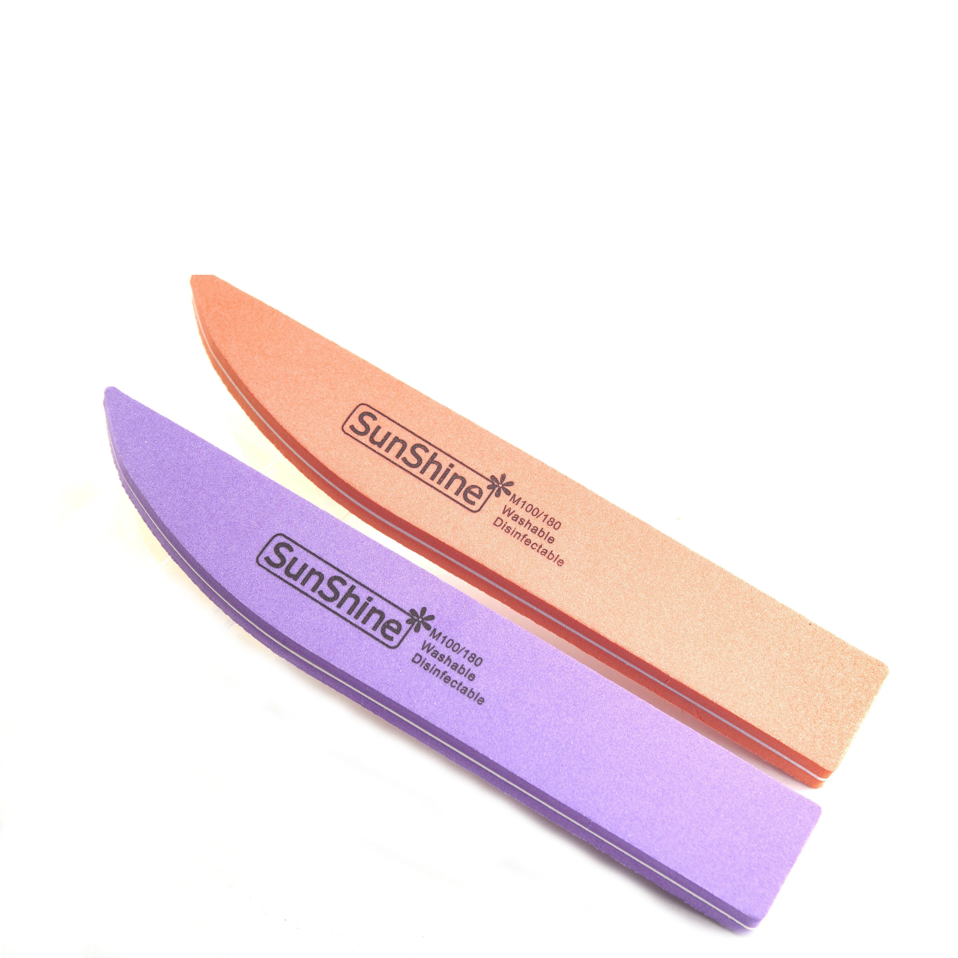 SunShine Nail File Manicure  Art Tools Custom Color Double-Sided 100/180 Grit Sponge Nail File